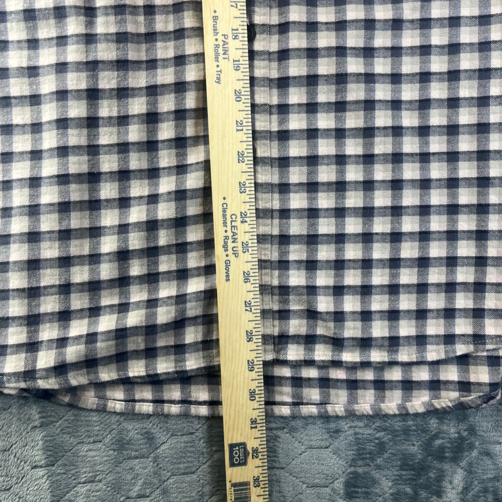 Timberland PRO Button Down Shirt Mens XL Blue Gingham Excellent Short Sleeve - Picture 7 of 8